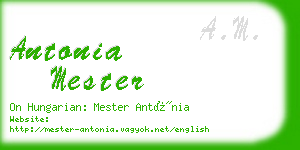 antonia mester business card